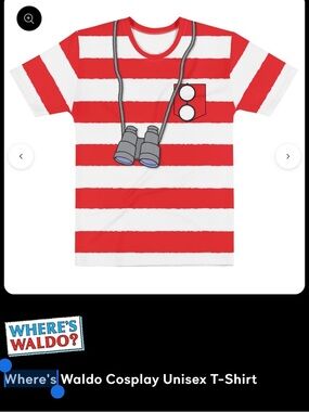 Where's Waldo? Red & White Striped Cosplay T-Shirt